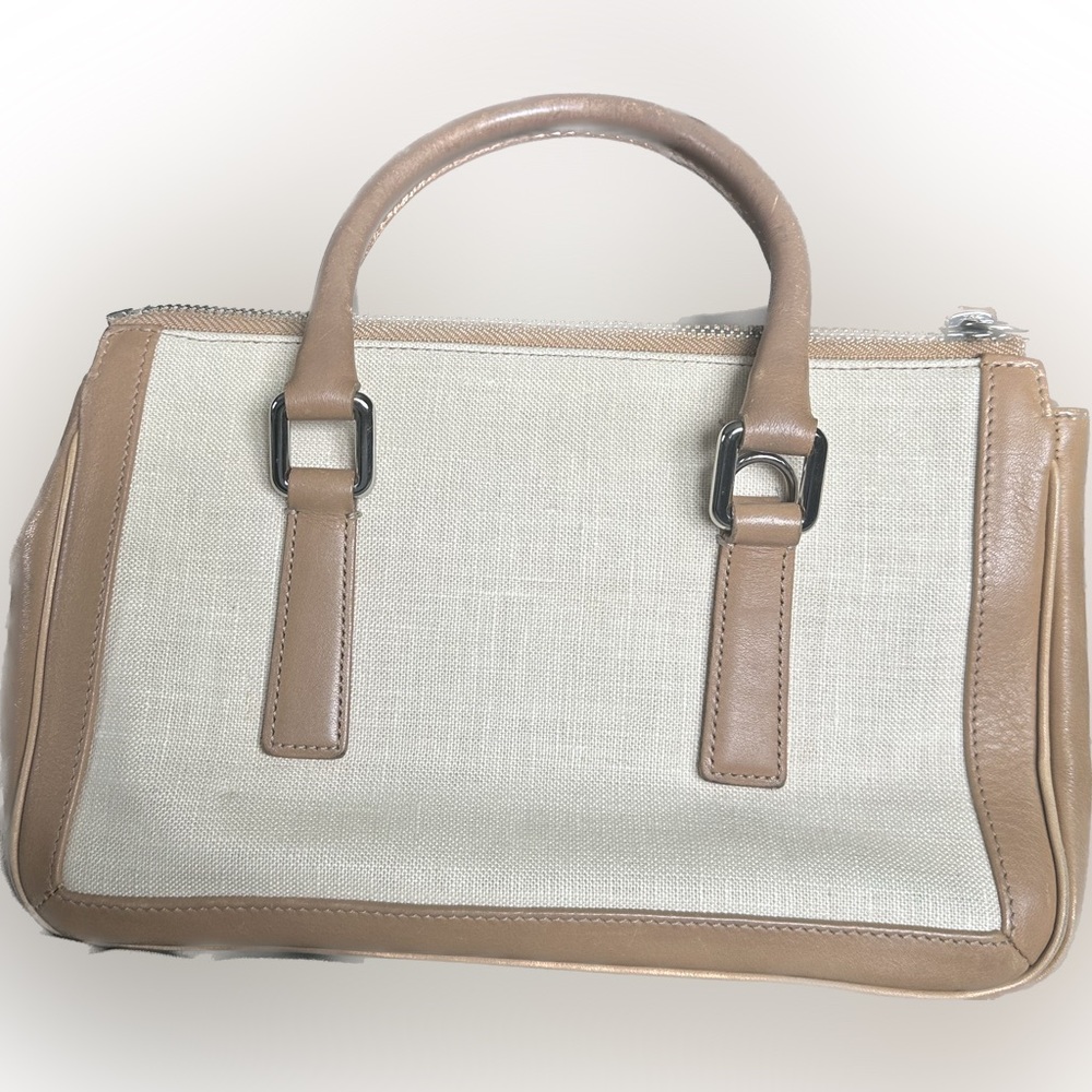Coach Vintage Bonnie Legacy Satchel Camel Leather & Canvas 9436 Costa Rica - Picture 3 of 7